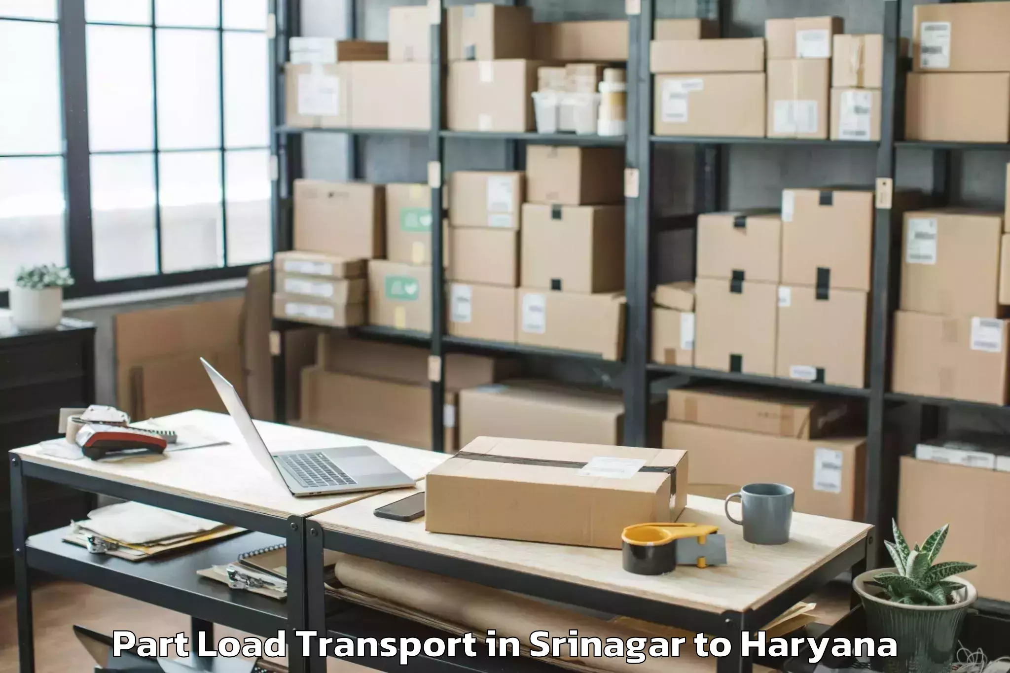 Top Srinagar to Kessel Mall Kurukshetra Part Load Transport Available